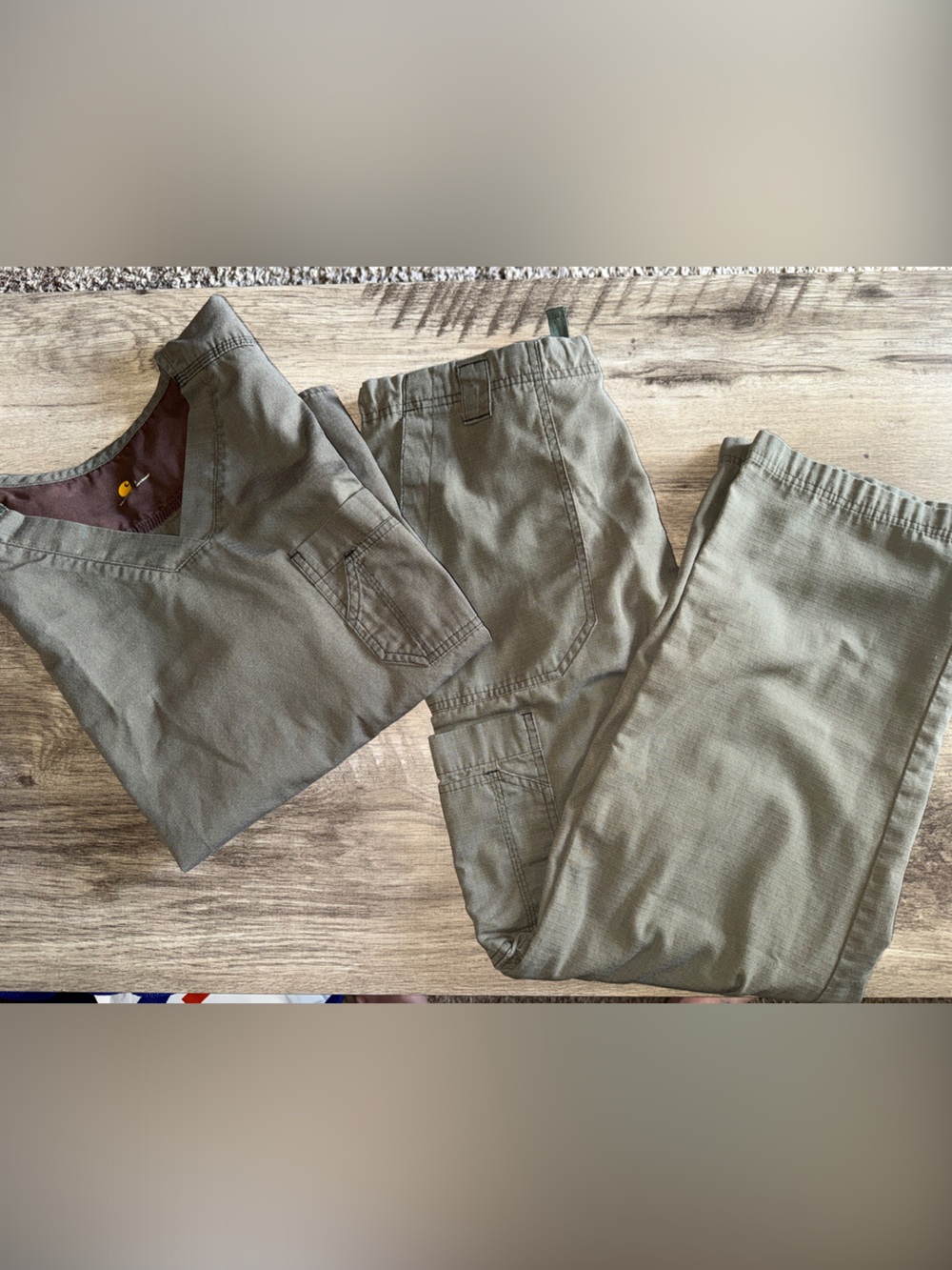 Carhartt Olive Scrub Set